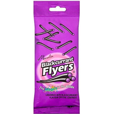 Liquorice Flyers With Blackcurrant Centre - 12 x 90gm Pack