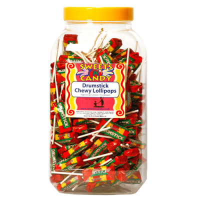 Drumstick Chewy Lollipops - 150 Jar