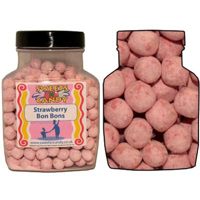 A Jar of Strawberry Bon Bons - 1.5Kg Jar