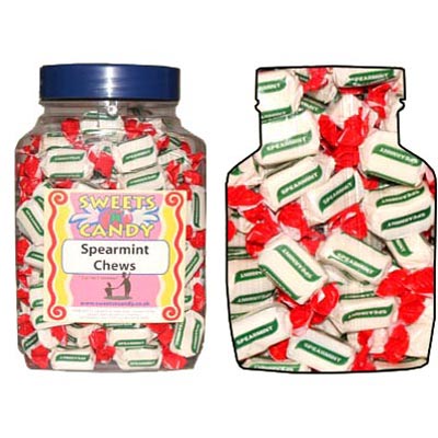 A Jar of Spearmint Chews - 1.2 Kg Jar