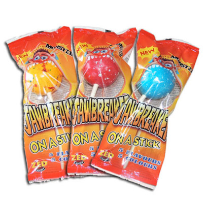 Monster Jawbreakers Giant Gobstoppers on a Stick - 18 Pack