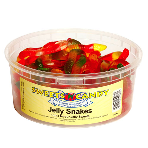 Jelly Snakes 600g Tub