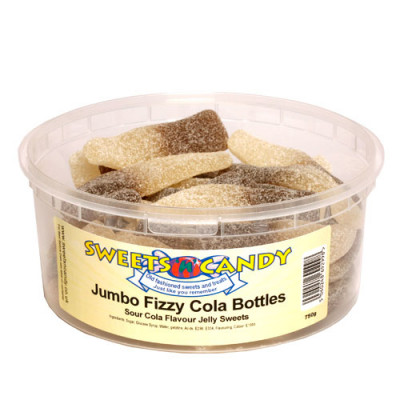 Jumbo Fizzy Cola Bottles - 750g Tub