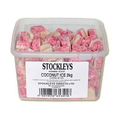 Stockleys Hand Cut Coconut Ice - 2Kg Pack