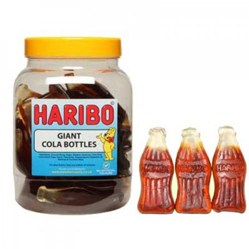 Haribo Giant Cola Bottles 1.5kg Jar Online Sweet Shop