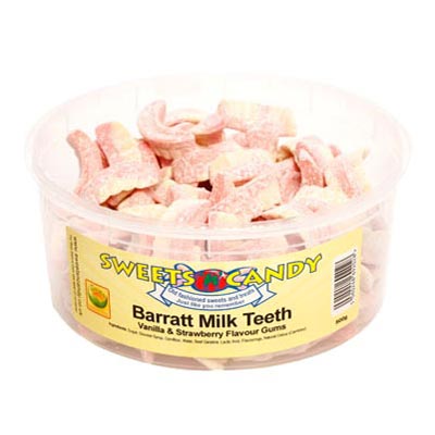 Milk Teeth Vanilla and Strawberry Flavour Gums - 1.5 Ltr Tub - 500g