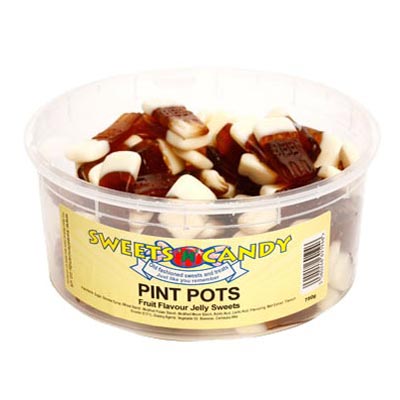 Pint Pots Fruit Flavour Jellies - 1.5 Ltr Tub -750g