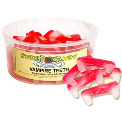 Vampire Teeth Fruit Flavoured Jellies - 1.5Ltr Tub - 600g